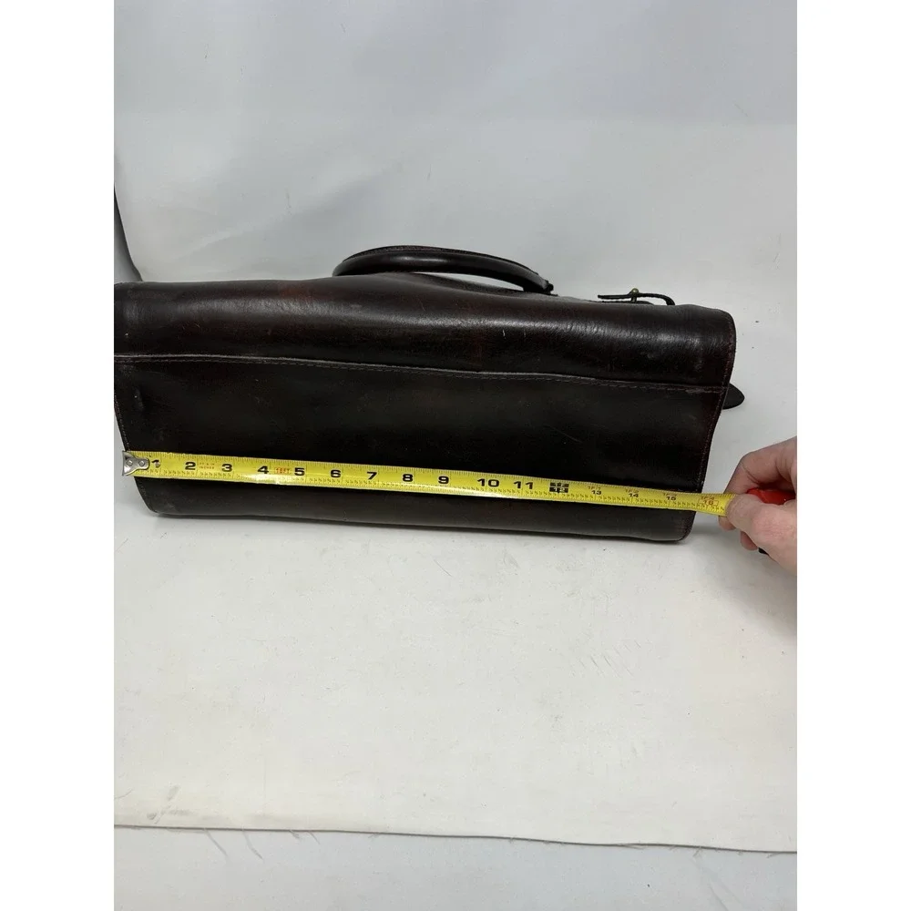 Sandast Sac De Jour‎ Travel Business Bag leather Rare Brown Patina Briefcase